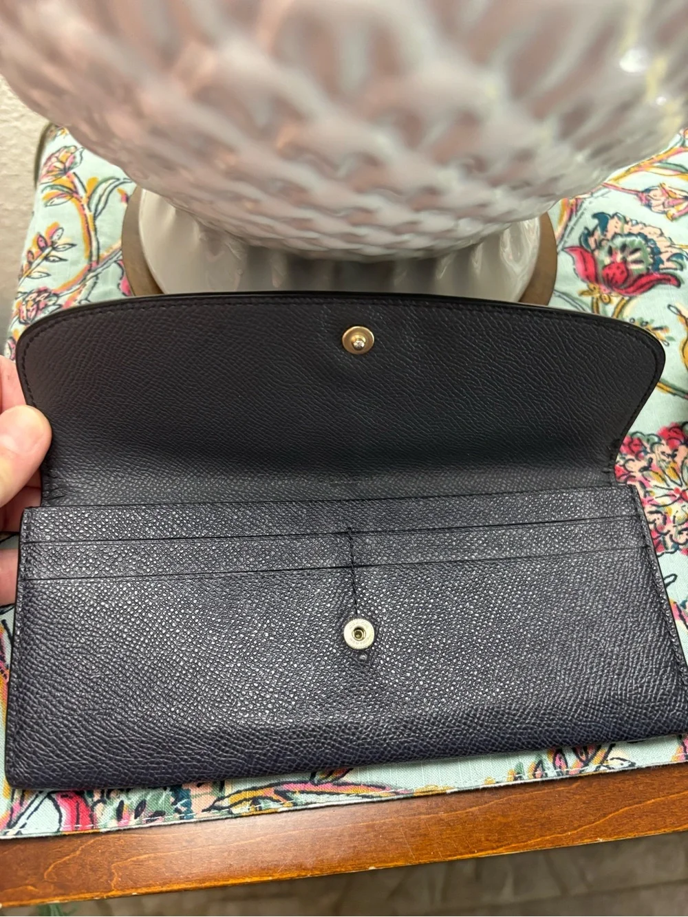 Coach navy pebbled
